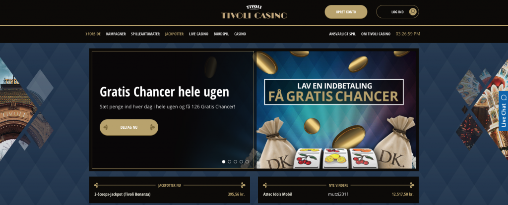 Tivoli Casino velkomstbonus og andre tilbud