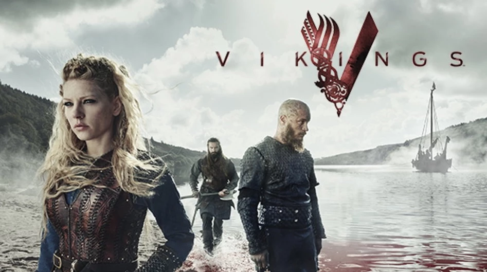 Vikings spilleautomat vikinger fra tv serie promo banner fra hulu