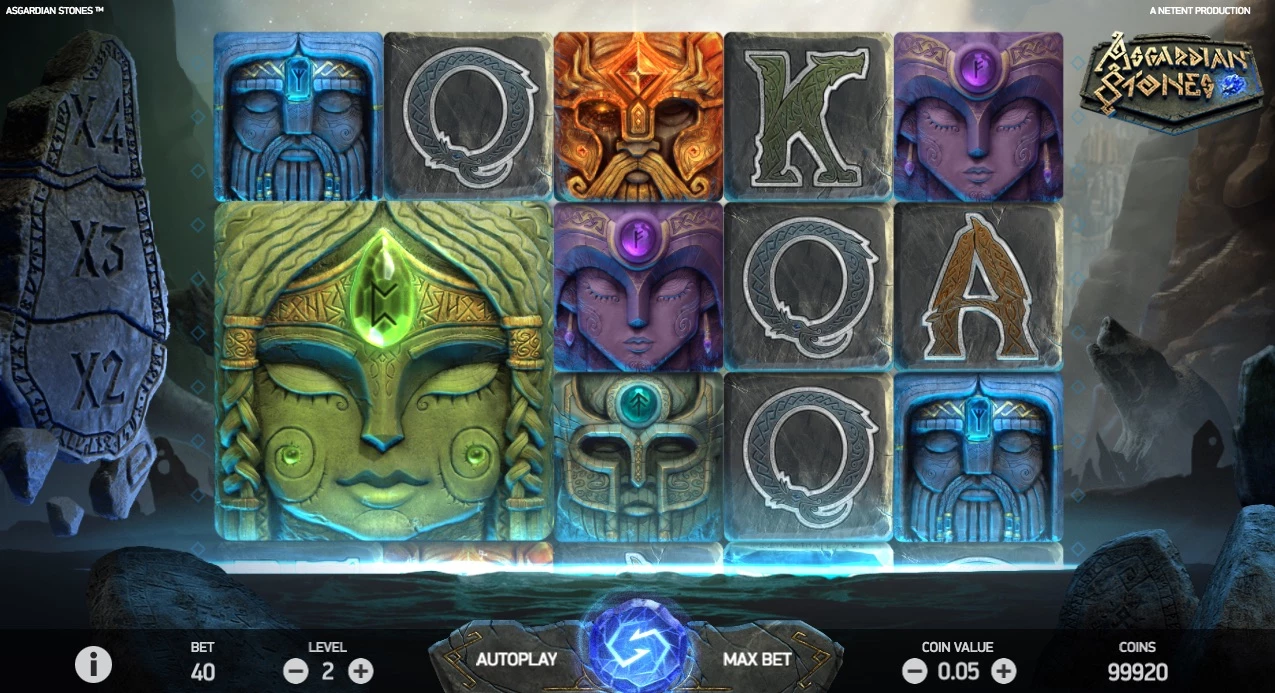 Asgardian Stones spilleautomat hjul og symboler