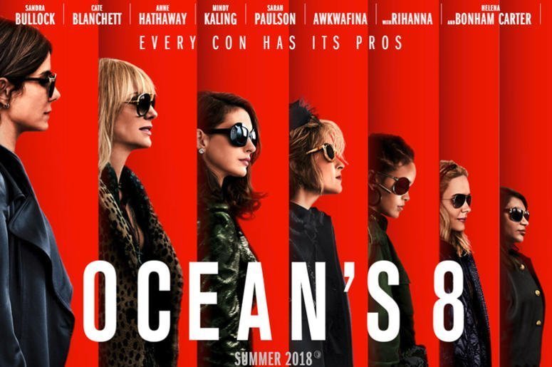 Oceans 8 Filmplakat med hovedpersoner