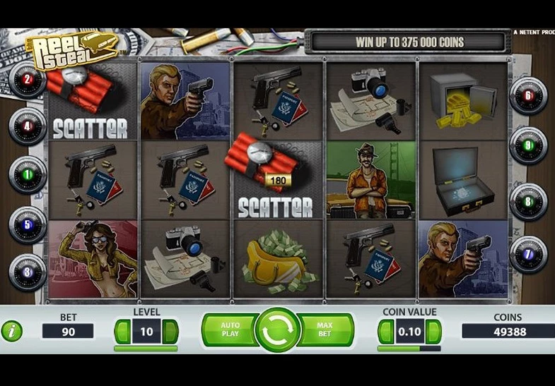 Reel Steal Spilleplade med Scatter Symboler
