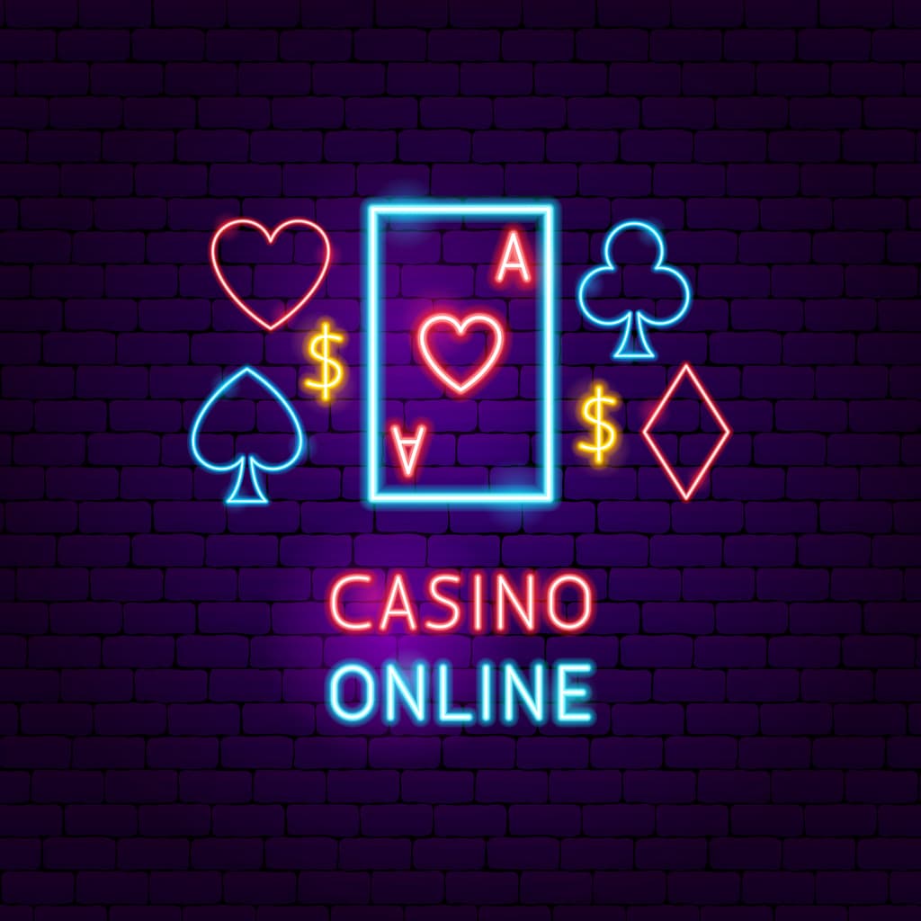 Casino Online neon skilt