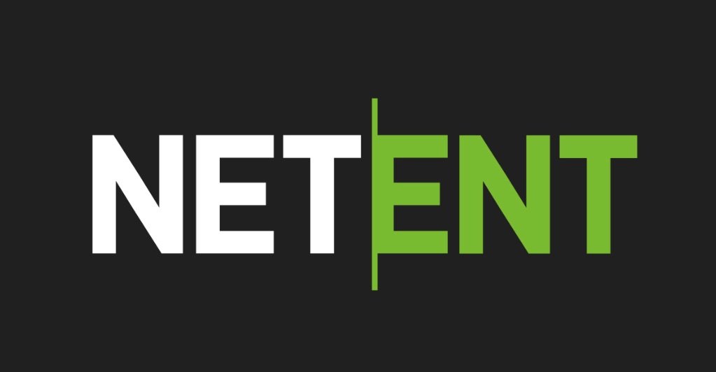 NetEnt logo i sort